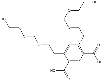 4,6-Bis(7-hydroxy-3,5-dioxaheptan-1-yl)isophthalic acid 구조식 이미지