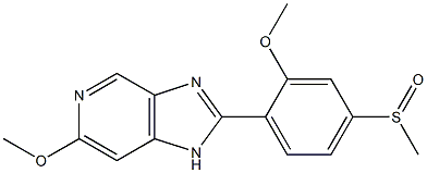 6-Methoxy-2-(2-methoxy-4-methylsulfinylphenyl)-1H-imidazo[4,5-c]pyridine 구조식 이미지