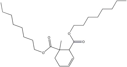 1-Methyl-3-cyclohexene-1,2-dicarboxylic acid dioctyl ester 구조식 이미지