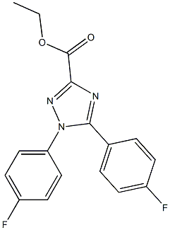 1,5-Bis(4-fluorophenyl)-1H-1,2,4-triazole-3-carboxylic acid ethyl ester 구조식 이미지