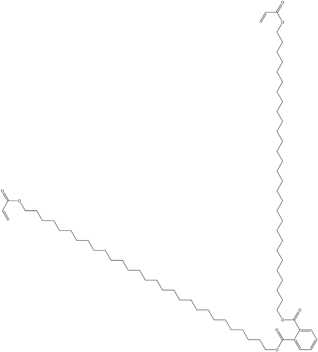 Phthalic acid bis(29-acryloyloxynonacosyl) ester Structure