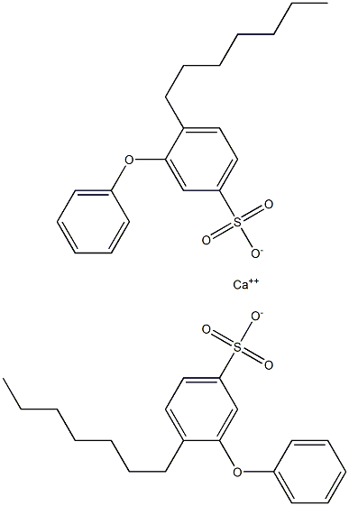Bis(4-heptyl-3-phenoxybenzenesulfonic acid)calcium salt Structure
