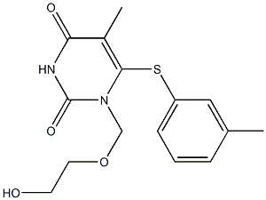 1-[(2-Hydroxyethoxy)methyl]-5-methyl-6-(3-methylphenyl)thiopyrimidine-2,4(1H,3H)-dione Structure