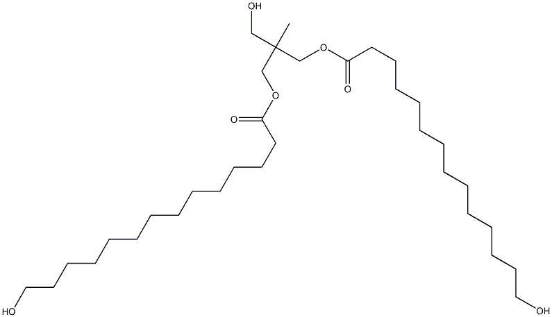 Bis(14-hydroxytetradecanoic acid)2-(hydroxymethyl)-2-methyl-1,3-propanediyl ester 구조식 이미지
