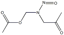 Acetic acid N-nitroso-N-(2-oxopropyl)aminomethyl ester Structure