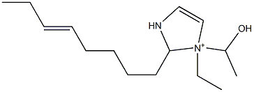 1-Ethyl-1-(1-hydroxyethyl)-2-(5-octenyl)-4-imidazoline-1-ium Structure