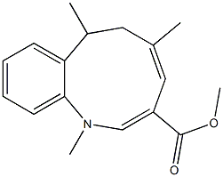 1,5-Dimethyl-6,7-dihydro-7-methyl-1H-1-benzazonine-3-carboxylic acid methyl ester Structure