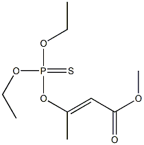 Thiophosphoric acid O,O-diethyl O-[1-methyl-3-oxo-3-methoxy-1-propenyl] ester Structure