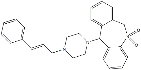 11-(4-Cinnamyl-1-piperazinyl)-6,11-dihydrodibenzo[b,e]thiepin 5,5-dioxide 구조식 이미지