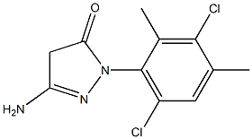 3-Amino-1-(3,6-dichloro-2,4-dimethylphenyl)-5(4H)-pyrazolone Structure