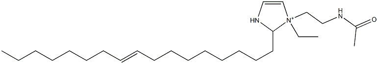1-[2-(Acetylamino)ethyl]-1-ethyl-2-(9-heptadecenyl)-4-imidazoline-1-ium Structure