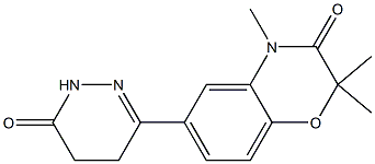 2,2,4-Trimethyl-6-[(1,4,5,6-tetrahydro-6-oxopyridazin)-3-yl]-4H-1,4-benzoxazin-3(2H)-one Structure
