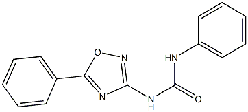 1-(5-Phenyl-1,2,4-oxadiazol-3-yl)-3-(phenyl)urea 구조식 이미지