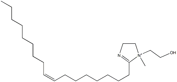 2-[(Z)-8-Heptadecenyl]-4,5-dihydro-1-(2-hydroxyethyl)-1-methyl-1H-imidazol-1-ium 구조식 이미지