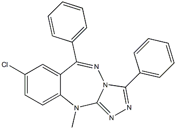 7-Chloro-1,9-diphenyl-4-methyl-4H-2,3,4,10,10a-pentaazabenz[f]azulene Structure