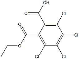 Tetrachlorophthalic acid hydrogen 1-ethyl ester 구조식 이미지