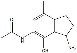 3-Amino-2,3-dihydro-5-acetylamino-7-methyl-1H-inden-4-ol 구조식 이미지