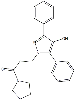 1-(1-Pyrrolidinyl)-3-(4-hydroxy-3,5-diphenyl-1H-pyrazol-1-yl)-1-propanone Structure