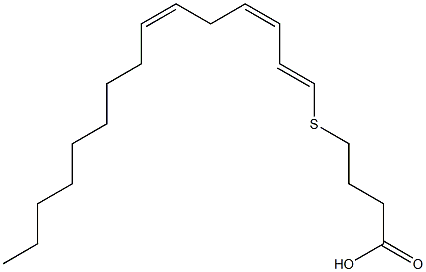 4-[[(1E,3Z,6Z)-1,3,6-Pentadecatrienyl]thio]butyric acid Structure