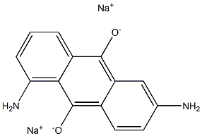 Disodium 1,6-diamino-9,10-anthracenediolate Structure