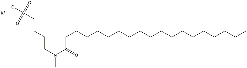 4-[N-(1-Oxononadecyl)-N-methylamino]-1-butanesulfonic acid potassium salt 구조식 이미지