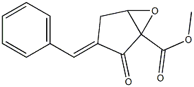 1,5-Epoxy-2-oxo-3-benzylidenecyclopentane-1-carboxylic acid methyl ester 구조식 이미지