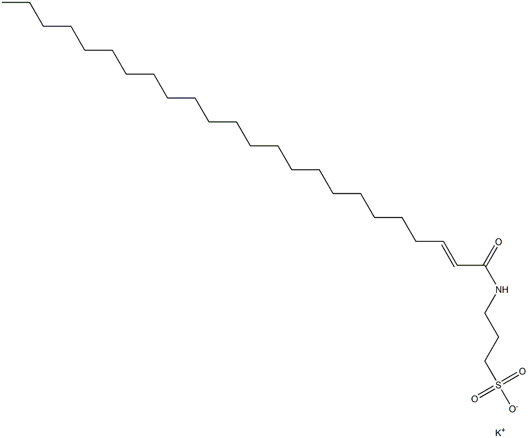 3-[(1-Oxo-2-tetracosen-1-yl)amino]-1-propanesulfonic acid potassium salt 구조식 이미지