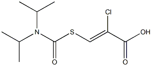 3-[(Diisopropylcarbamoyl)thio]-2-chloroacrylic acid 구조식 이미지