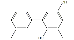 2-(3-Ethylphenyl)-6-ethylbenzene-1,4-diol 구조식 이미지