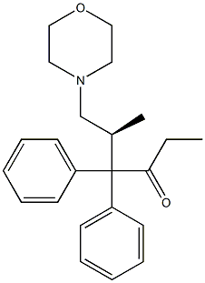 [S,(-)]-5-Methyl-6-morpholino-4,4-diphenyl-3-hexanone Structure