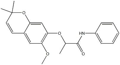 7-[1-[(Phenylamino)carbonyl]ethyloxy]-2,2-dimethyl-6-methoxy-2H-1-benzopyran Structure