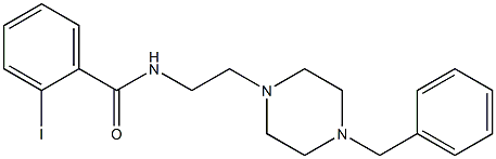 2-Iodo-N-[2-(4-benzyl-1-piperazinyl)ethyl]benzamide Structure