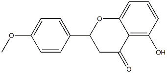 2-(4-Methoxyphenyl)-5-hydroxy-2,3-dihydro-4H-1-benzopyran-4-one 구조식 이미지