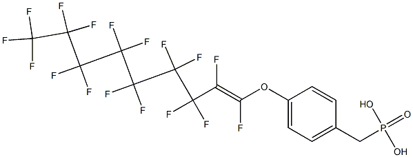 4-(Heptadecafluorononenyloxy)benzylphosphonic acid 구조식 이미지
