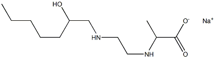 2-[N-[2-[N-(2-Hydroxyheptyl)amino]ethyl]amino]propionic acid sodium salt Structure