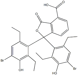 1,1-Bis(4-bromo-2,6-diethyl-3-hydroxyphenyl)-1,3-dihydro-3-oxoisobenzofuran-4-carboxylic acid Structure