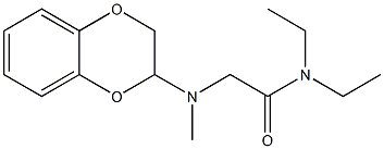 2-(1,4-Benzodioxan-2-ylmethylamino)-N,N-diethylacetamide 구조식 이미지