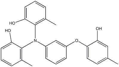 N,N-Bis(2-hydroxy-6-methylphenyl)-3-(2-hydroxy-4-methylphenoxy)benzenamine Structure