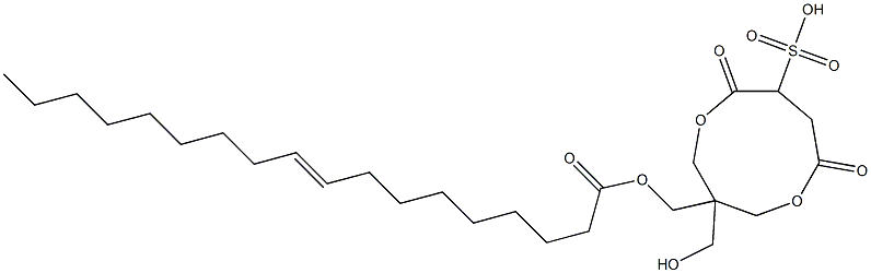 (E)-9-Octadecenoic acid [1-(hydroxymethyl)-4,7-dioxo-6-sulfo-3,8-dioxacyclononan-1-yl]methyl ester Structure