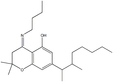 N-Butyl-2,2-dimethyl-5-hydroxy-7-(1,2-dimethylheptyl)chroman-4-imine 구조식 이미지