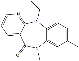 6,11-Dihydro-11-ethyl-6,8-dimethyl-5H-pyrido[2,3-b][1,5]benzodiazepin-5-one Structure