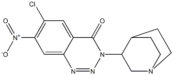3-(1-Azabicyclo[2.2.2]octan-3-yl)-6-chloro-7-nitro-1,2,3-benzotriazin-4(3H)-one 구조식 이미지