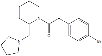 1-[(4-Bromophenyl)acetyl]-2-(1-pyrrolidinylmethyl)piperidine Structure