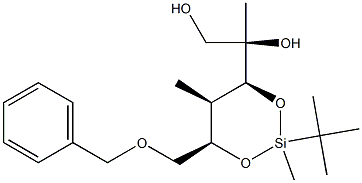 (2R)-2-[(4R,5R,6S)-4-Benzyloxymethyl-2-tert-butyl-2,5-dimethyl-1,3-dioxa-2-silacyclohexan-6-yl]propane-1,2-diol Structure