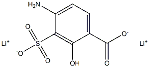 4-Amino-3-sulfosalicylic acid dilithium salt 구조식 이미지