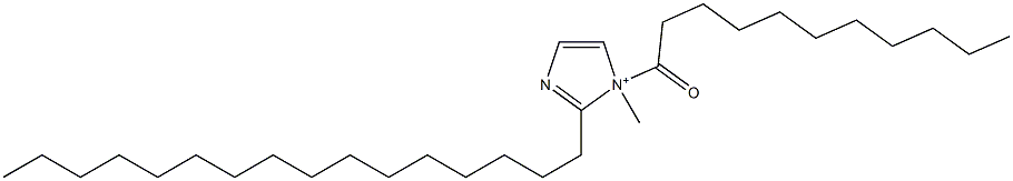 2-Hexadecyl-1-methyl-1-undecanoyl-1H-imidazol-1-ium Structure