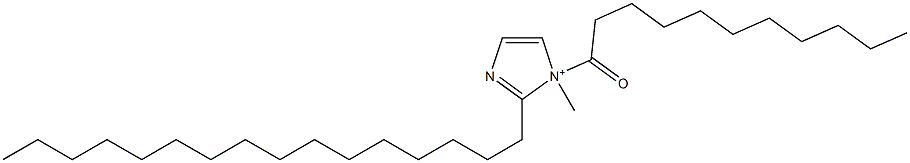 2-Hexadecyl-1-methyl-1-undecanoyl-1H-imidazol-1-ium 구조식 이미지