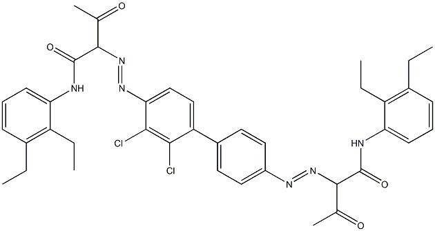 4,4'-Bis[[1-(2,3-diethylphenylamino)-1,3-dioxobutan-2-yl]azo]-2,3-dichloro-1,1'-biphenyl Structure