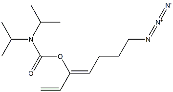 N,N-Diisopropylcarbamic acid (3Z)-7-azido-1,3-heptadien-3-yl ester 구조식 이미지