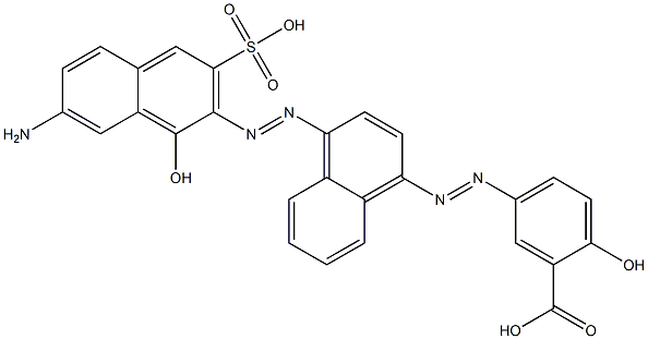 5-[4-(7-Amino-1-hydroxy-3-sulfo-2-naphthalenylazo)-1-naphthalenylazo]-2-hydroxybenzoic acid Structure